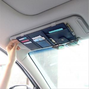 CHIZIYO רב תכליתי PU לרכב תיק לשמירת מגן שמש כוסות אוטומטיות מסמכי כרטיסי תיקייה טלפון נייד מארגן