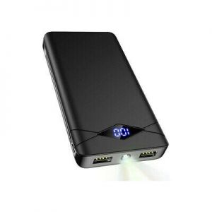 10000mAh Power Bank LED Display Portable Charger Dual 3A High-Speed USB Ports