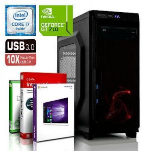 Gaming PC Computer Intel i7 920 - GeForce GT 710 - Win10 - 8GB - 500GB Rechner