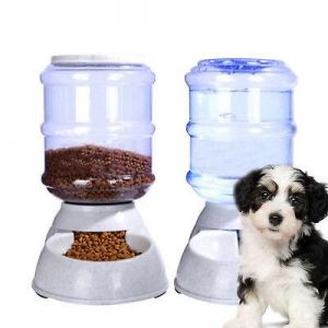 take it easy pets 2X 3.5L Large Automatic Pet Food Drink Dispenser Dog Cat Feeder Water Bowl Dish