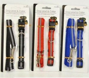 take it easy pets Small Dog Puppy Collar and Lead / Leash Set in 3 Colours  Adjustable Paw Design