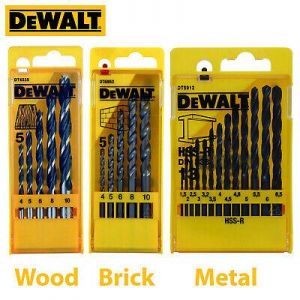 DeWALT Combination Drill Bits Set Masonry Wood Metal 23 pieces