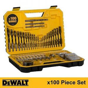 take it easy tools DEWALT Drill Bit Set 100 Piece Combination Screwdriver Bits Masonry Wood Metal