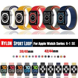 Nylon Sport Loop for Apple Watch Series 6 5 4 3 2 SE iWatch Band Strap 40mm 44mm