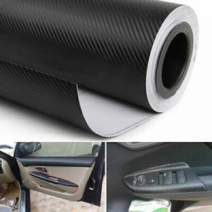 take it easy cars 4D Car Interior Accessories Interior Panel Black Carbon Fiber Vinyl Wrap Sticker