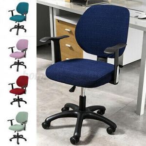 2pcs Office Computer Rotating Chair Slipcover Protective Stretch Seat Cover